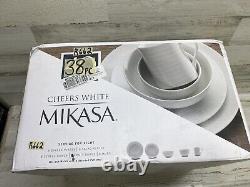 Mikasa Cheers 38-Piece Dinnerware Set White New