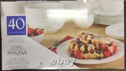 Mikasa Ciara 40-piece Bone China Dinnerware Set (Service Set of 8)