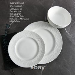 Mikasa Crown White 18-Pc Dinnerware Set, Service for 6, Chip Resistant