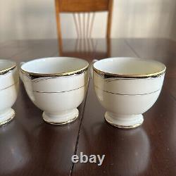 Mikasa Dinnerware Fine Ivory Ambassador Gold Black Trim Red Accent Service for 4