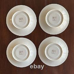 Mikasa Dinnerware Fine Ivory Ambassador Gold Black Trim Red Accent Service for 4