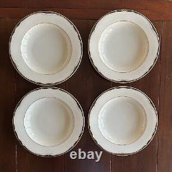 Mikasa Dinnerware Fine Ivory Ambassador Gold Black Trim Red Accent Service for 4