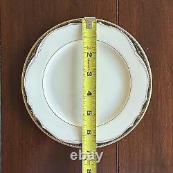 Mikasa Dinnerware Fine Ivory Ambassador Gold Black Trim Red Accent Service for 4