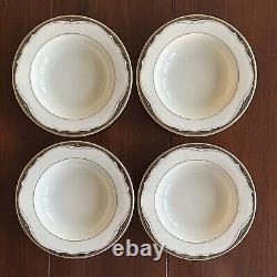 Mikasa Dinnerware Fine Ivory Ambassador Gold Black Trim Red Accent Service for 4