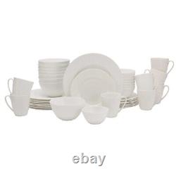 Mikasa Dinnerware Set Bone China Plates Bowls 40 Piece Service for 8 White