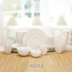 Mikasa Dinnerware Set Bone China Plates Bowls 40 Piece Service for 8 White