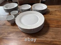 Mikasa Dinnerware Set White Parchment 40-Piece Porcelain Serves 8 Elegant