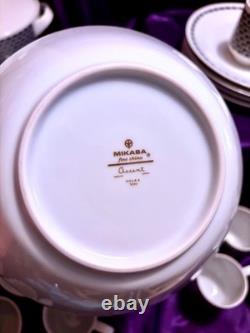 Mikasa Fine China Japan Accent Polka 5590 Mid Century Dinnerware Set Checkered