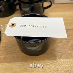 Mikasa Galleria Opus Black FK701 Calla Lily Dinnerware Set Japan Stoneware 45pc