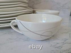 Mikasa Geometric Circles 30 Pc Dinnerware Lot Mikasa Plates Bowls Cups #633