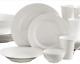 Mikasa LUCERNE White Bone China 40 piece Dinnerware Set for 8 with Rim Soup Bowl