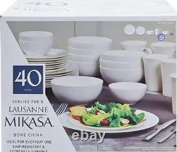 Mikasa Lausanne 40-piece Bone China Dinnerware Set