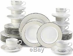 Mikasa Parchment White 40 pc Porcelain Dinnerware Serving Set for 8 High Quality