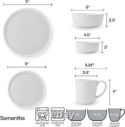 Mikasa Samantha Bone China Lightweight Chip Resistant 40 Piece Dinnerware Set