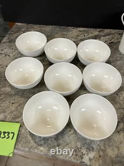Mikasa Swirl 40-piece Bone China Dinnerware Set Plates Bowls Cups Mugs White