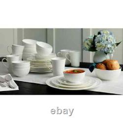 Mikasa Swirl Bone China Dinnerware Chip Resistant White