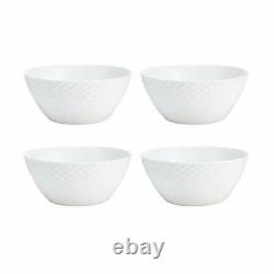 Mikasa Trellis 16 Piece Dinnerware Set, Service for 4, White