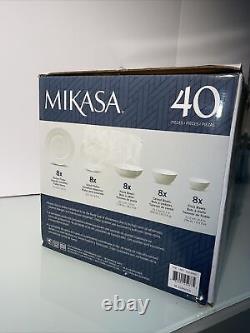 Mikasa Trellis Bone China 40 Pieces Dinnerware Set, Missing Pasta Bowls