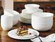 Mikasa Trellis White Bone China 40 piece Dinnerware Set Service for 8 FREE SHIP
