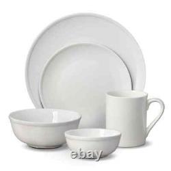 Mikasa Vail White Bone China 40 piece Dinnerware Set Service for 8 NEW FREE SHIP