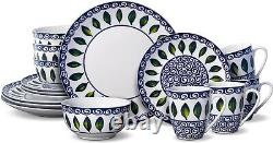 Mikasa Vienna 16 Piece Dinnerware Set Elegant and Lightweight White Porcelain