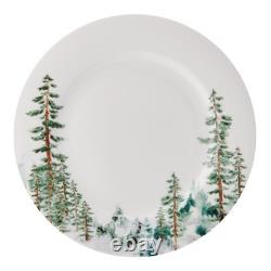 Mikasa Watercolor Forest Bone China Lightweight Chip Service for 4, White