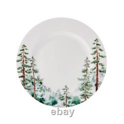 Mikasa Watercolor Forest Bone China Lightweight Chip Service for 4, White