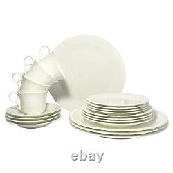 Mikasa White Silk 20-Piece Bone China Dinnerware Set, Service for 4