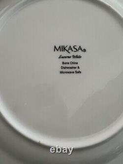 Mikasa lucerne white bone china dinnerware set of 40