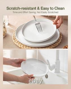 Milkyway 16-Piece Stoneware Plates and Bowls, White