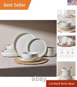 Milkyway Plates and Bowls Set, 12 Pieces Dinnerware Sets, Dishes Set for 4, W