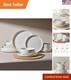 Milkyway Plates and Bowls Set, 12 Pieces Dinnerware Sets, Dishes Set for 4, W