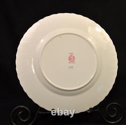 Minton 5 Dinner Plates Marlow S309 Fluted Swirl Multicolor Floral Gold 1967-1968