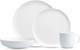 Modern Coupe 16-Piece White Dinnerware Set for 4