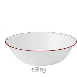Modern Dinnerware Set 16-32 Piece Service 4-8 Bowls Plates Mug Red White Vitrell
