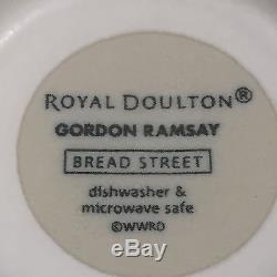 NEW! 27pc Gordon Ramsay Bread Street by Royal Doulton Dinnerware Set White/Gray