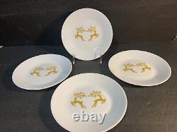 NEW 4 SETS of Corelle DANCER & PRANCER DINNER PLATE, SAUCER, CUP, BOWL 16 PIECES