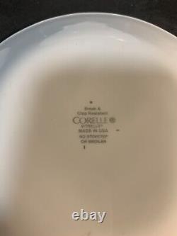 NEW 4 SETS of Corelle DANCER & PRANCER DINNER PLATE, SAUCER, CUP, BOWL 16 PIECES