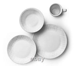 NEW IN BOX Corelle Linen Weave (Embossed Design) 16-piece Dinnerware Set