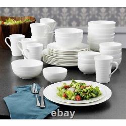 NEW! Mikasa Swirl 40-piece Bone China Dinnerware Set #70