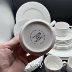 NEW Oneida Casual Settings PEARLS 20 Piece Stoneware Dinnerware Set