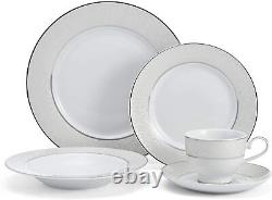 NIB Mikasa Parchment 40-piece Porcelain Dinnerware Set, Dishwasher safe