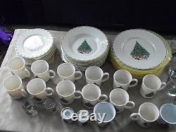 NOEL Porcelle House of Salem Christmas Dinnerware 60 pieces Good Condition