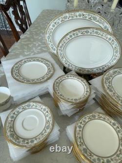 NORITAKE Bone China Sakura (9704) 10 7 Piece Place Settings + Serving Pieces
