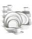 NORITAKE CRESTWOOD PLATINUM BAND 50-PC DINNERWARE SET SERVICE for 8