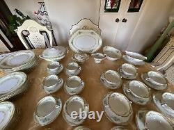 NORITAKE -Japan -LARUE -Dinnerware Set- 7 Pieces -8 Place Setting +Serving Pc