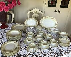 NORITAKÉ OCCUPIED JAPAN Dinnerware Set 1940s 59 Pieces