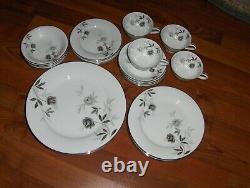 NORITAKE ROSAMOR CHINA SERVICE FOR TWELVE (12) DISCONTINUED 197572 Pieces