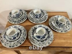 Nearly Complete 10 Piece Place Setting Blue Danube onion china