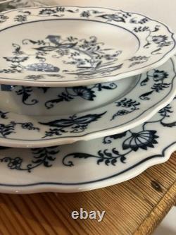 Nearly Complete 10 Piece Place Setting Blue Danube onion china